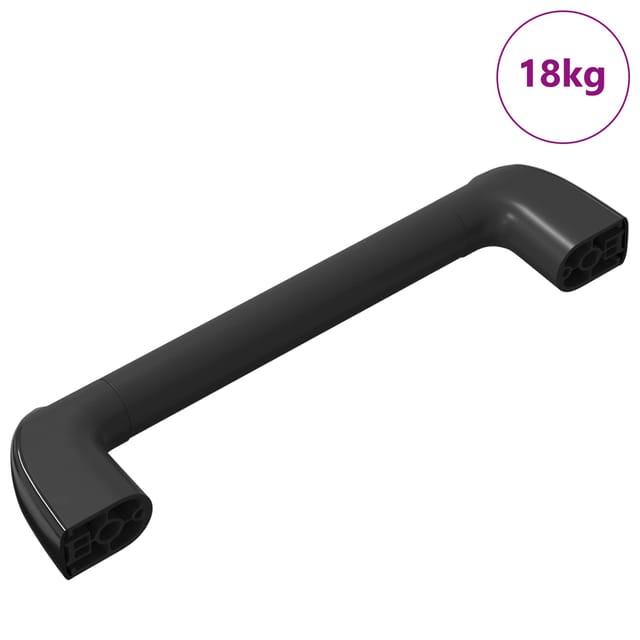 vidaXL Griff Uni 69 Stk Schwarz 380 x 34 x 85 mm Aluminium und PP 864709