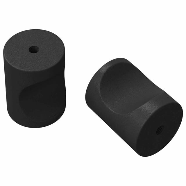 vidaXL Schrankknöpfe 2 Stk Schwarz M4 x 12 mm Eisen 864743