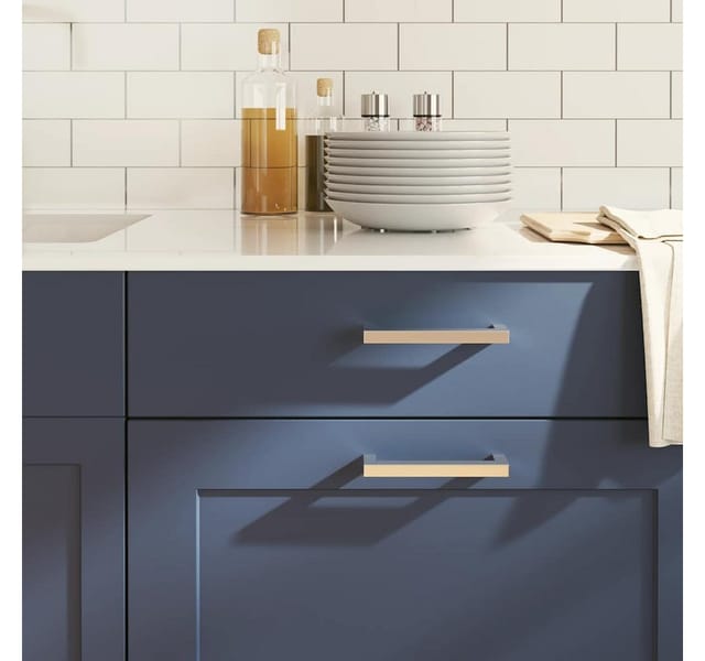 vidaXL Möbelgriffe 10 Stk Silbern 128 mm Edelstahl 155382
