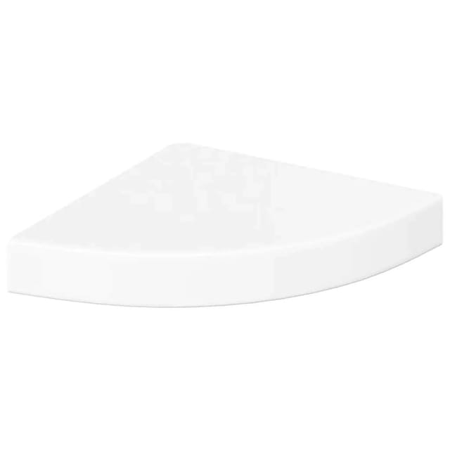 vidaXL Schwebendes Eckregal Hochglanz-Weiß 25x25x3,8 cm MDF 323886