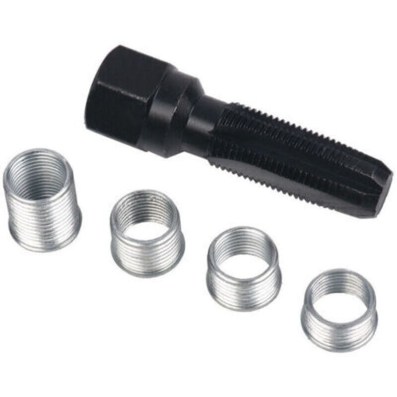 Kit Filetage Bougie, 5 Pcs Kit Réparation De Filetage De Bougie D'Allumage De 14 Mm,