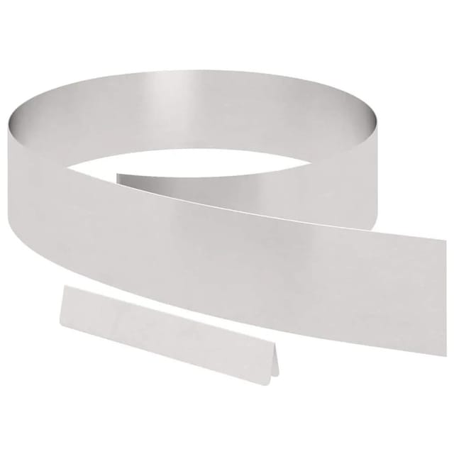 vidaXL Raseneinfassung Silber 450 x 0,05 x 15 cm Edelstahl 868022