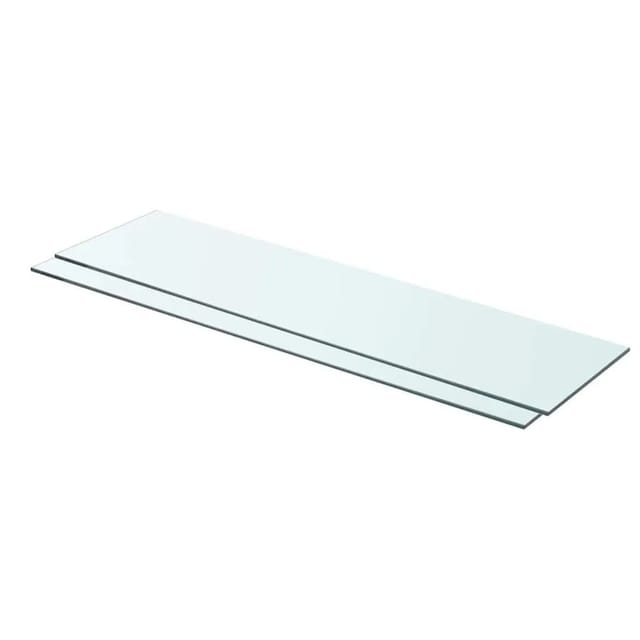 vidaXL Regalböden 2 Stk Glas Transparent 80x20 cm 3051574