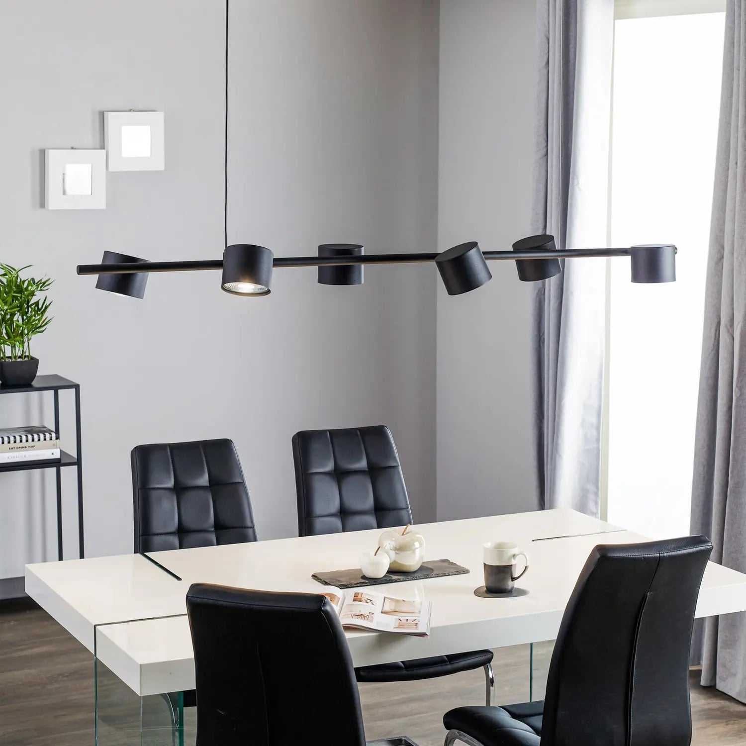 [gebraucht] B-ware Euluna Hängeleuchte Bot Deckenlampe Pendelleuchte Lampe 6 Flammig Gu10 Schw738