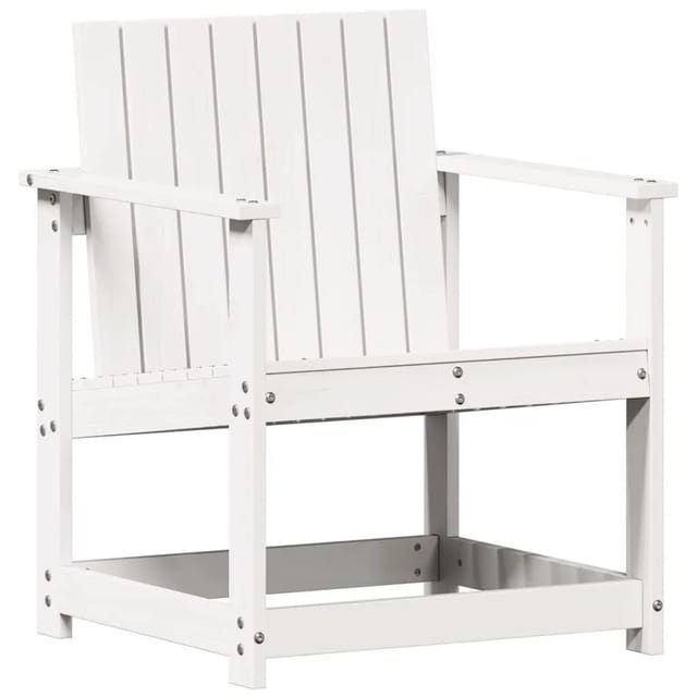 vidaXL Gartenstuhl Weiß 62x56x77 cm Massivholz Kiefer 832626
