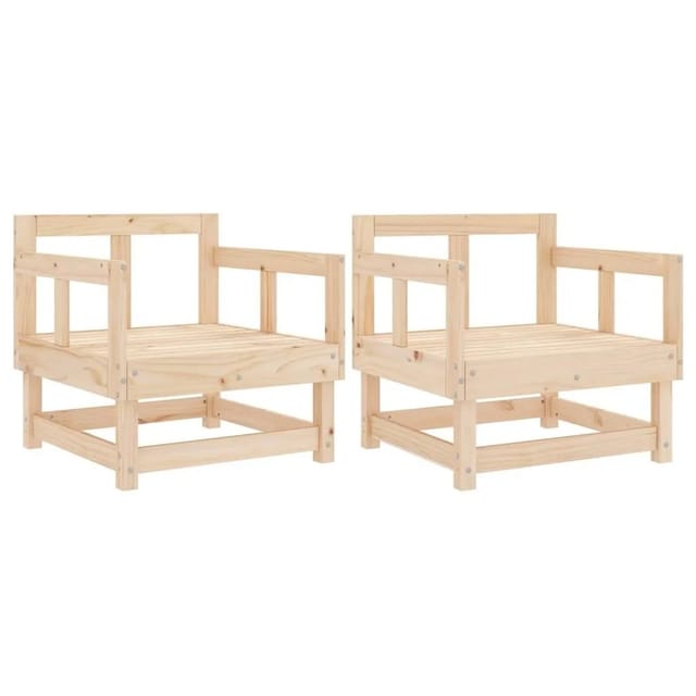 vidaXL Gartenstühle 2 Stk Massivholz Kiefer 825387
