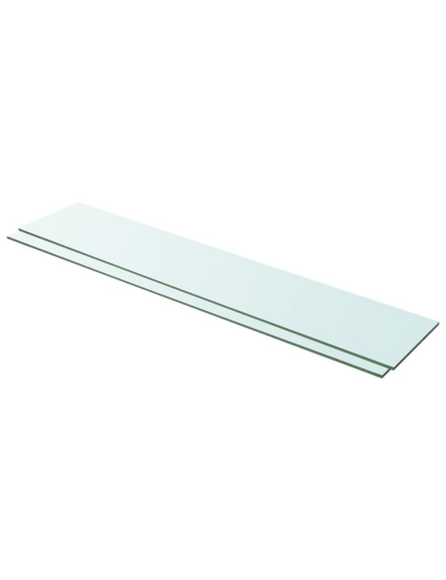 vidaXL Regalböden 2 Stk Glas Transparent 100x20 cm 3051584