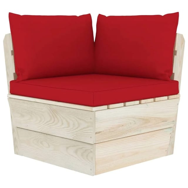 vidaXL Garten-Paletten-Ecksofa mit Kissen Imprägniertes Fichtenholz 3063354