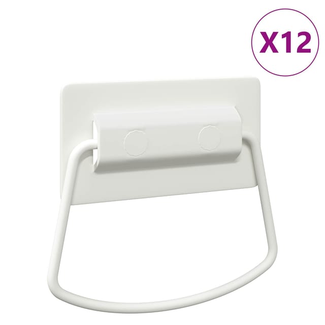 vidaXL Schrankgriffe 12 Stk Weiß 85 x 45 mm Metall 879442