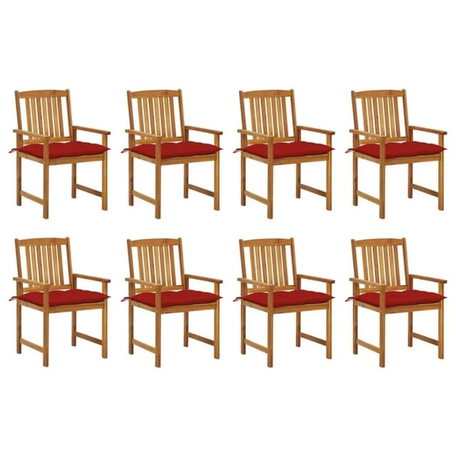 vidaXL Gartenstühle mit Kissen 8 Stk Massivholz Akazie 3078199