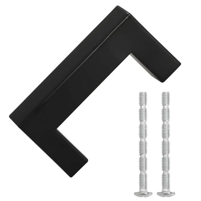 vidaXL Möbelgriffe 10 Stk Schwarz 64 mm Edelstahl 155396
