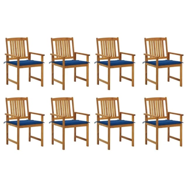 vidaXL Gartenstühle mit Kissen 8 Stk Massivholz Akazie 3078176