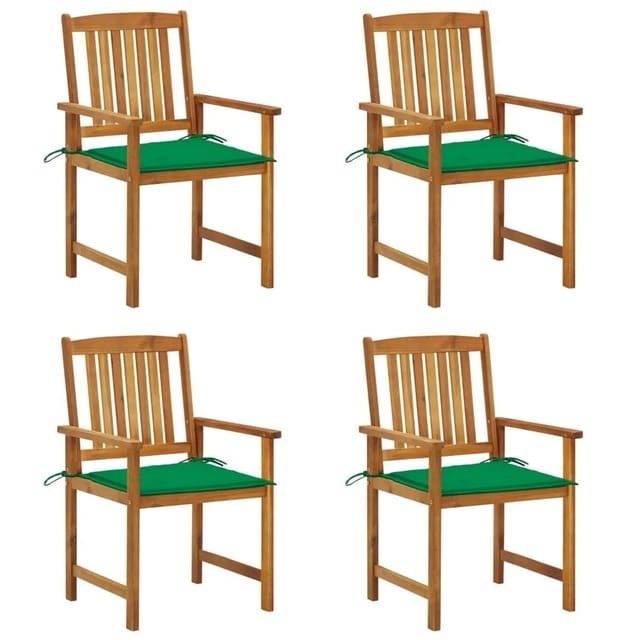 vidaXL Gartenstühle mit Kissen 4 Stk Massivholz Akazie 3061178