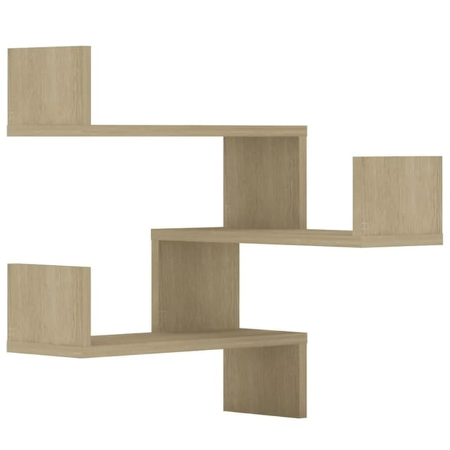 vidaXL Wand-Eckregale 2 Stk Sonoma-Eiche 40x40x50 cm Holzwerkstoff 807230