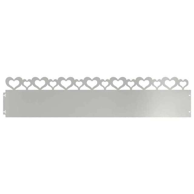 vidaXL Rasenkanten 30 Stk Silber 103 x 0,05 x 22 cm Verzinkter Stahl 874845