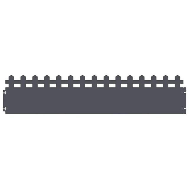 vidaXL Rasenkanten 20 Stk Anthrazit 103 x 0,05 x 22 cm Stahl 874793