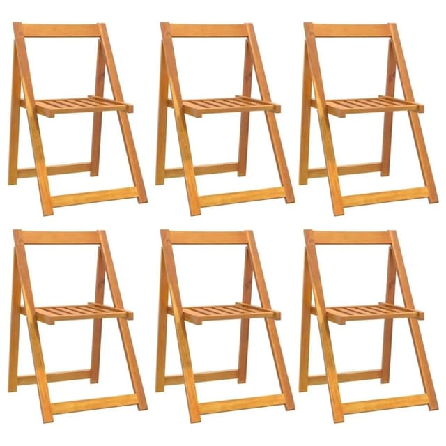 vidaXL Klappbare Gartenstühle 6 Stk Massivholz Akazie 3104964