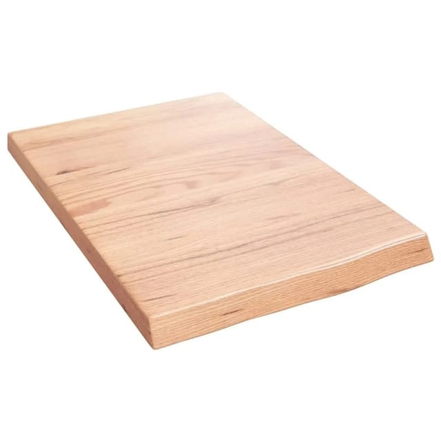 vidaXL Wandregal Hellbraun 40x60x2-4 cm Massivholz Eiche Behandelt 363636
