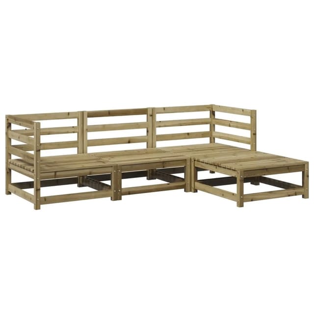 vidaXL 4 Tlg Garten-Sofagarnitur Kiefernholz Imprägniert 3299380