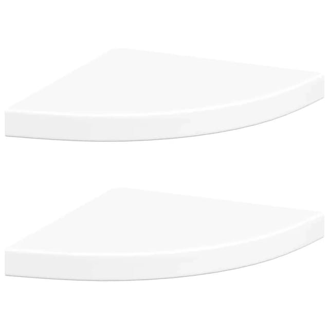 vidaXL Schwebende Eckregale 2 Stk Weiß 35x35x3,8 cm MDF 323917