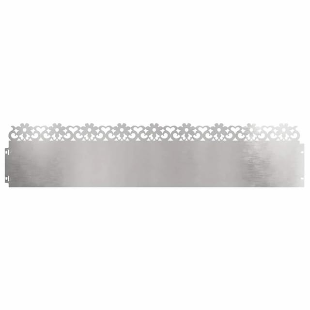 vidaXL Rasenkanten 30 Stk Silber 103 x 0,05 x 22 cm Edelstahl 874779
