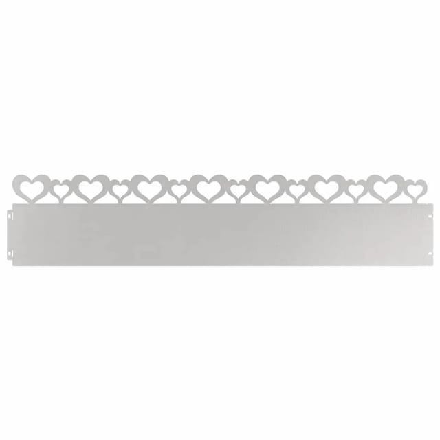 vidaXL Rasenkanten 20 Stk Silber 103 x 0,05 x 22 cm Edelstahl 874841