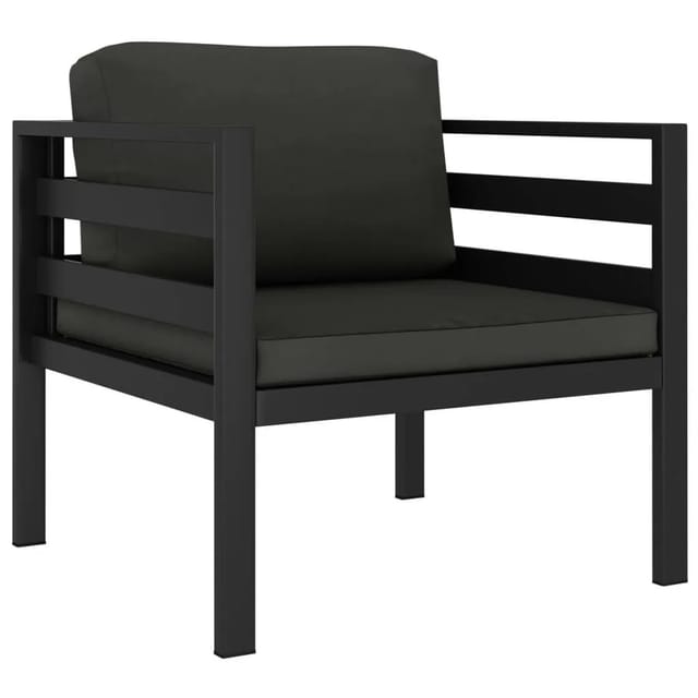 vidaXL Einzelsofas 2 Stk mit Kissen Aluminium Anthrazit 318313
