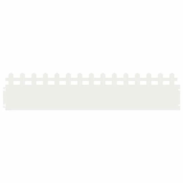 vidaXL Rasenkanten 30 Stk Weiß 103 x 0,05 x 22 cm Stahl 874791