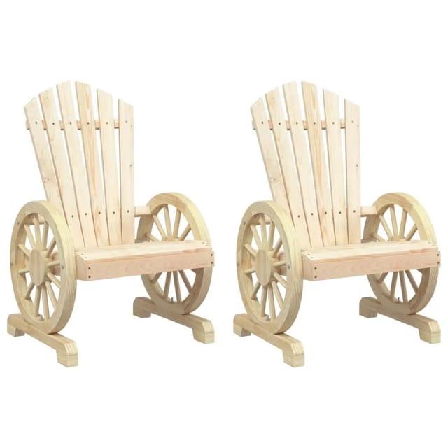 vidaXL Adirondack-Gartenstühle 2 Stk Massivholz Tanne 365091