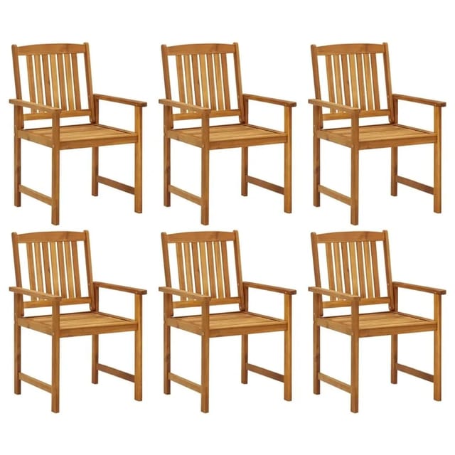 vidaXL Gartenstühle 6 Stk Massivholz Akazie 3078149