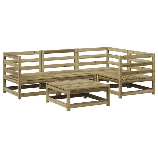 vidaXL 5 Tlg Garten-Sofagarnitur Kiefernholz Imprägniert 3299422