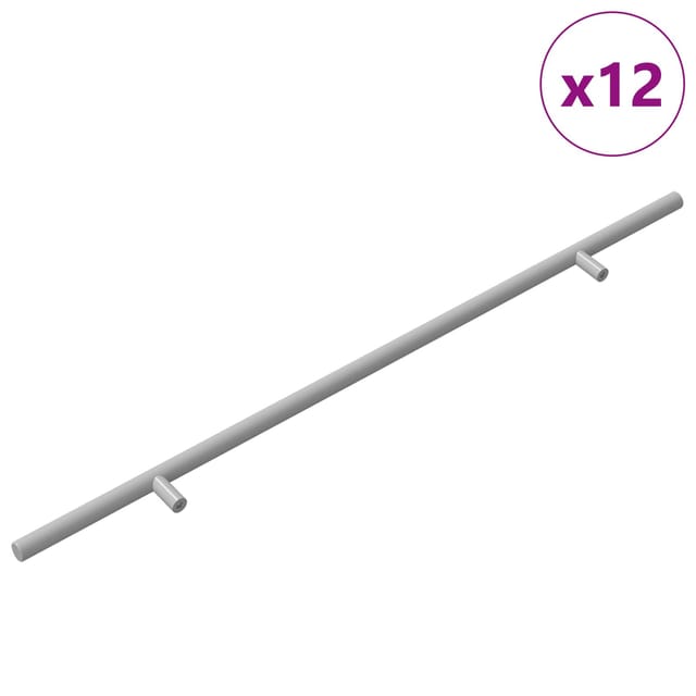 vidaXL Griff 12 Stk Silber 500 mm Stahl 864736