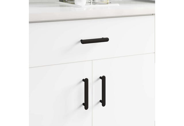 vidaXL Schrankgriff 12 Stk Schwarz 121 x 16,6 x 28,3 mm Eisen 864728