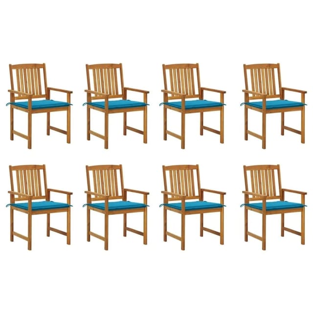 vidaXL Gartenstühle mit Kissen 8 Stk Massivholz Akazie 3078170