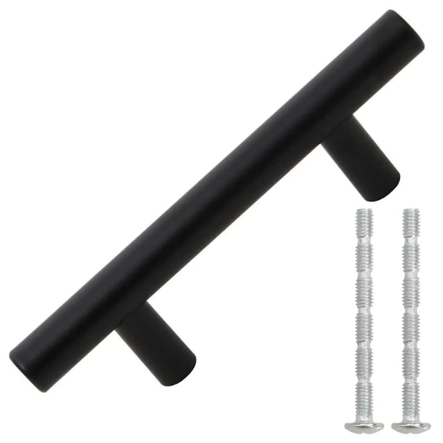vidaXL Möbelgriffe 10 Stk Schwarz 64 mm Edelstahl 155364