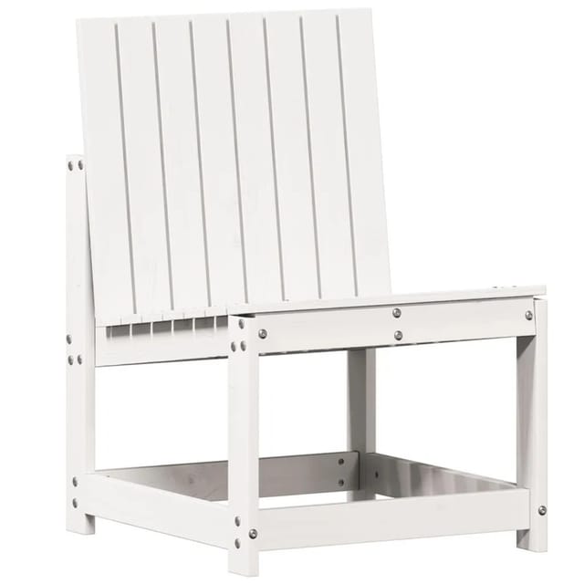 vidaXL Gartenstuhl Weiß 50,5x55x77 cm Massivholz Kiefer 832616