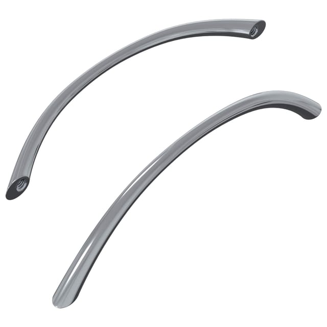 vidaXL Griff 2 Stk Silber 107 x 3,6 x 23 mm Edelstahl 864689