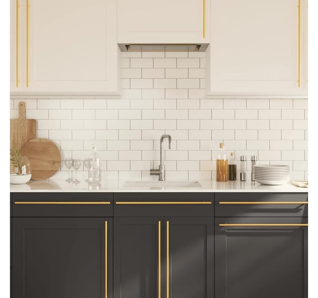 vidaXL Möbelgriffe 5 Stk Golden 480 mm Edelstahl 155363