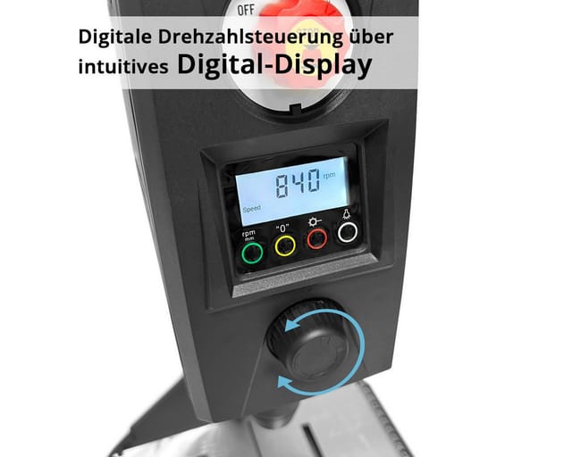 STAHLWERK Tischbohrmaschine 800 W 200- 2.500 U/min Standbohrmaschine mit Laser