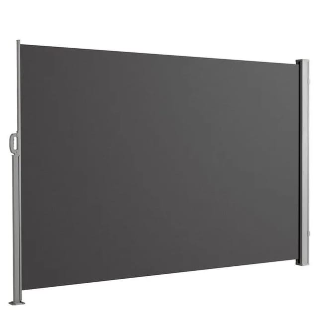 Floordirekt Seitenmarkise Ausziehbar Alu Sichtschutz Blickdicht Anthrazit 160 x 350 cm