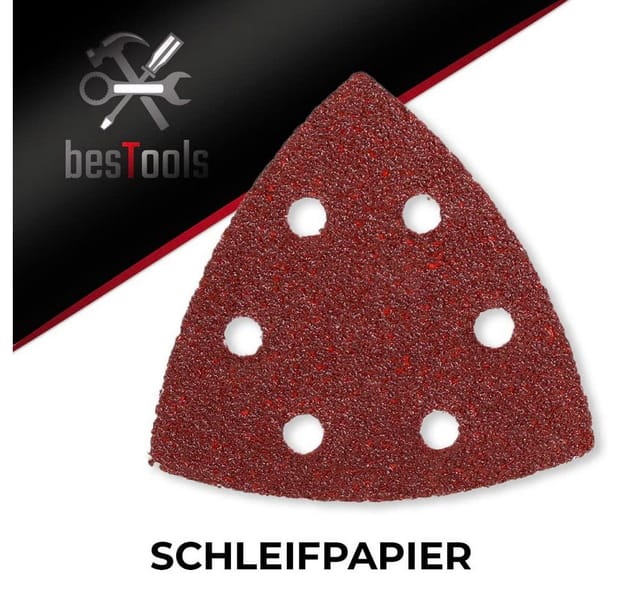 bestTools bestTools 126tlg Set Schleifpapier 93 mm Körnung 40-240 für Dreieckschleifer