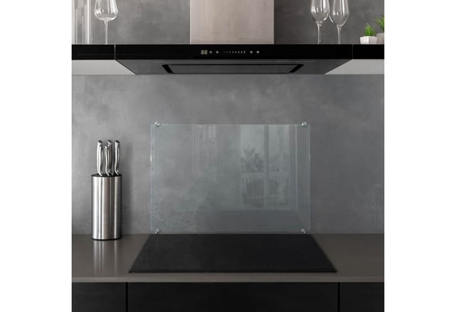Tulup Küchenrückwand Glas Transparent Spritzschutz Küche Glas Durchsichtig 60x40 cm Spritzschutz Glas für Küche Transparent