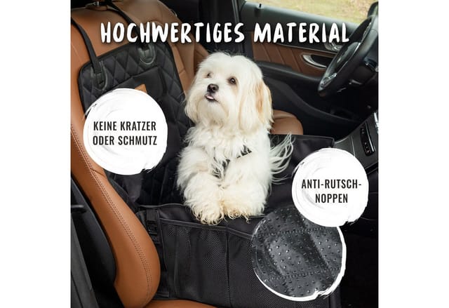 Rudelkönig Hundesitz Auto Hund Autositz Wasserdicht Gepolstert Schwarz