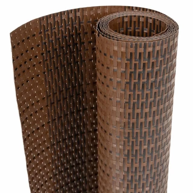 vidaXL Balkon-Sichtschutz Braun und Schwarz 500x90 cm Poly Rattan 156257