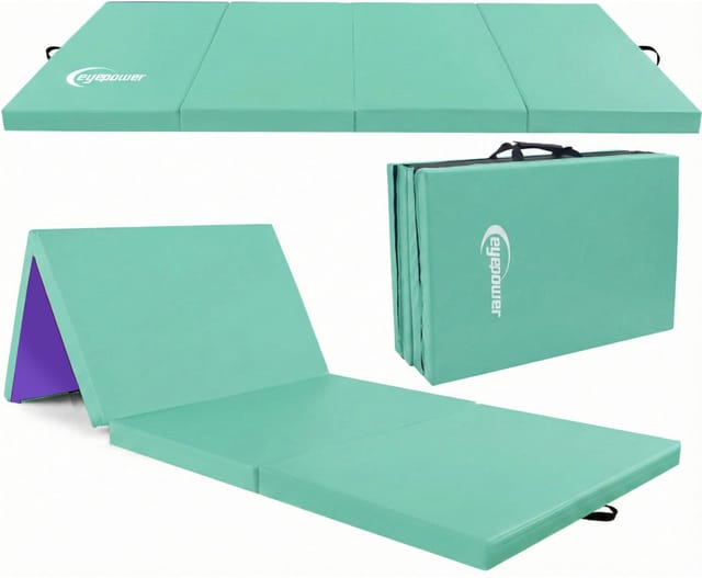 eyepower Gymnastikmatte Klappbar 180 x 60 x 5 cm Mint