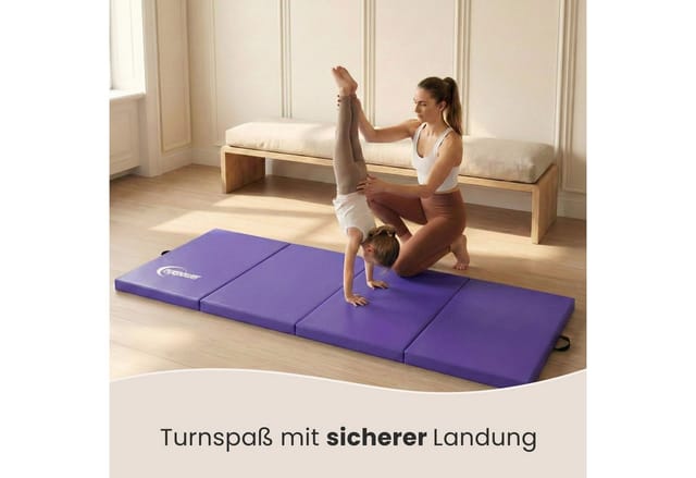 eyepower Gymnastikmatte Klappbar 180 x 60 x 5 cm Lila
