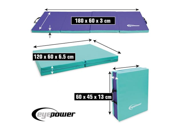 eyepower Turnmatte Klappbar 180 x 60 x 3 cm Mint