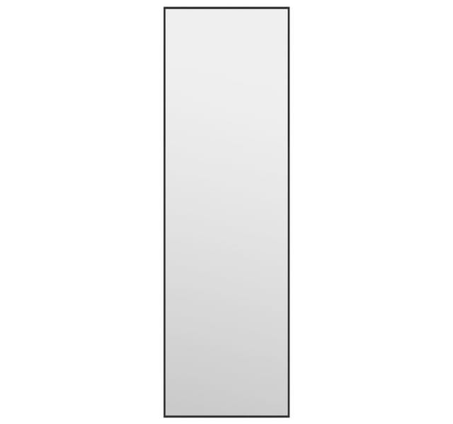 vidaXL Türspiegel Schwarz 30x100 cm Glas und Aluminium 327405