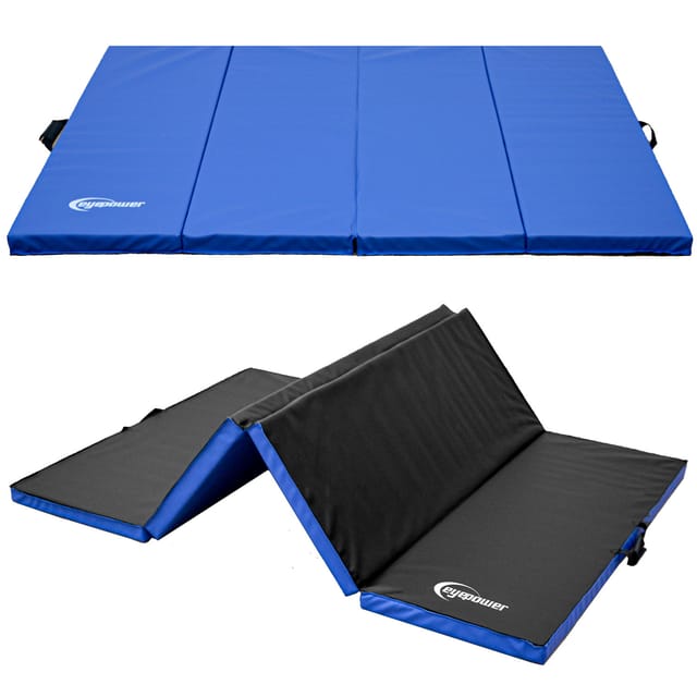 eyepower Gymnastikmatte Klappbar 180 x 115 x 5 cm Blau