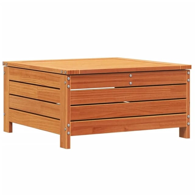 vidaXL Gartenhocker mit Kissen Wachsbraun Massivholz Kiefer 844928